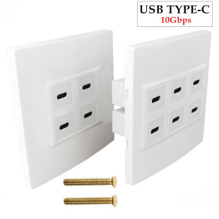 Speed Wall Socket Tyc Snap Version Solder-Free USB 6Gp4 Panel Electrical Socket Plug Weak Bs Port 10Pe