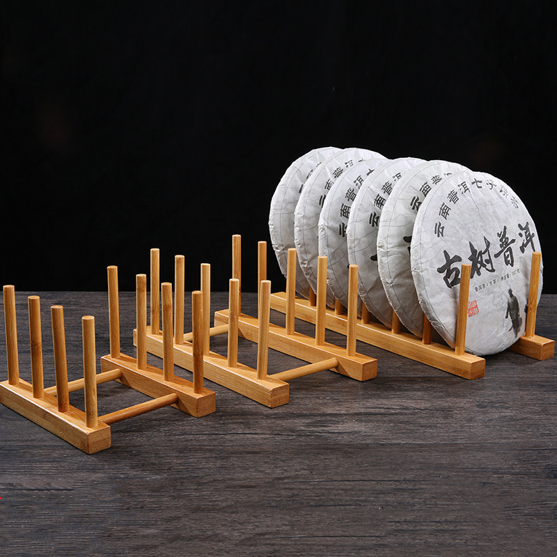Solid Wood Pu'er Tea Grade Camellia Cake S supporting Dungeon Combination Seven Zizi Cake Steel S Favorite Storage Tea Ceremony Parts