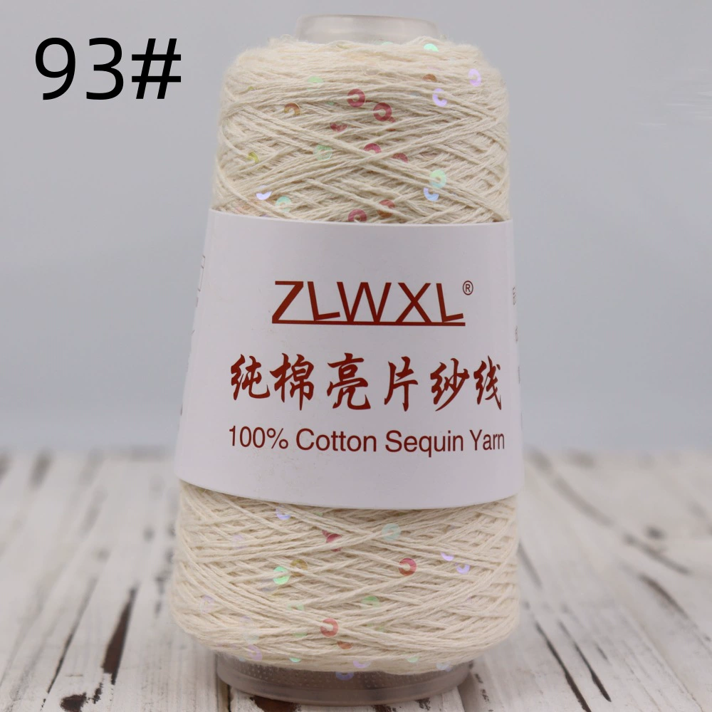 С Sequин хлопчатобумажная пряжа (ZLWXL) 50 г моток, 400 м, нашивочные стразы