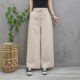 Washed Cotton and Linen Wide-leg Pants Women's Summer Thin High Waist Dosing plus size Loose Casual Linen Straight Pants Cropped