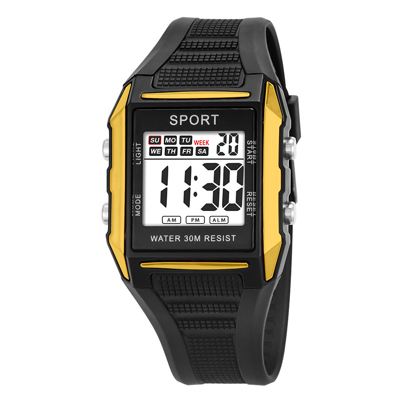 Tendencia de estudiantes al aire libre ocio cronometrador electrónico alarma multifuncional juvenil reloj electrónico de luz nocturna al por mayor
