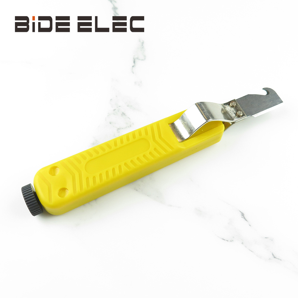 25-6Y黄色电缆剥皮器去皮钳带勾刀片剥线直径8-28mmBIDE ELEC