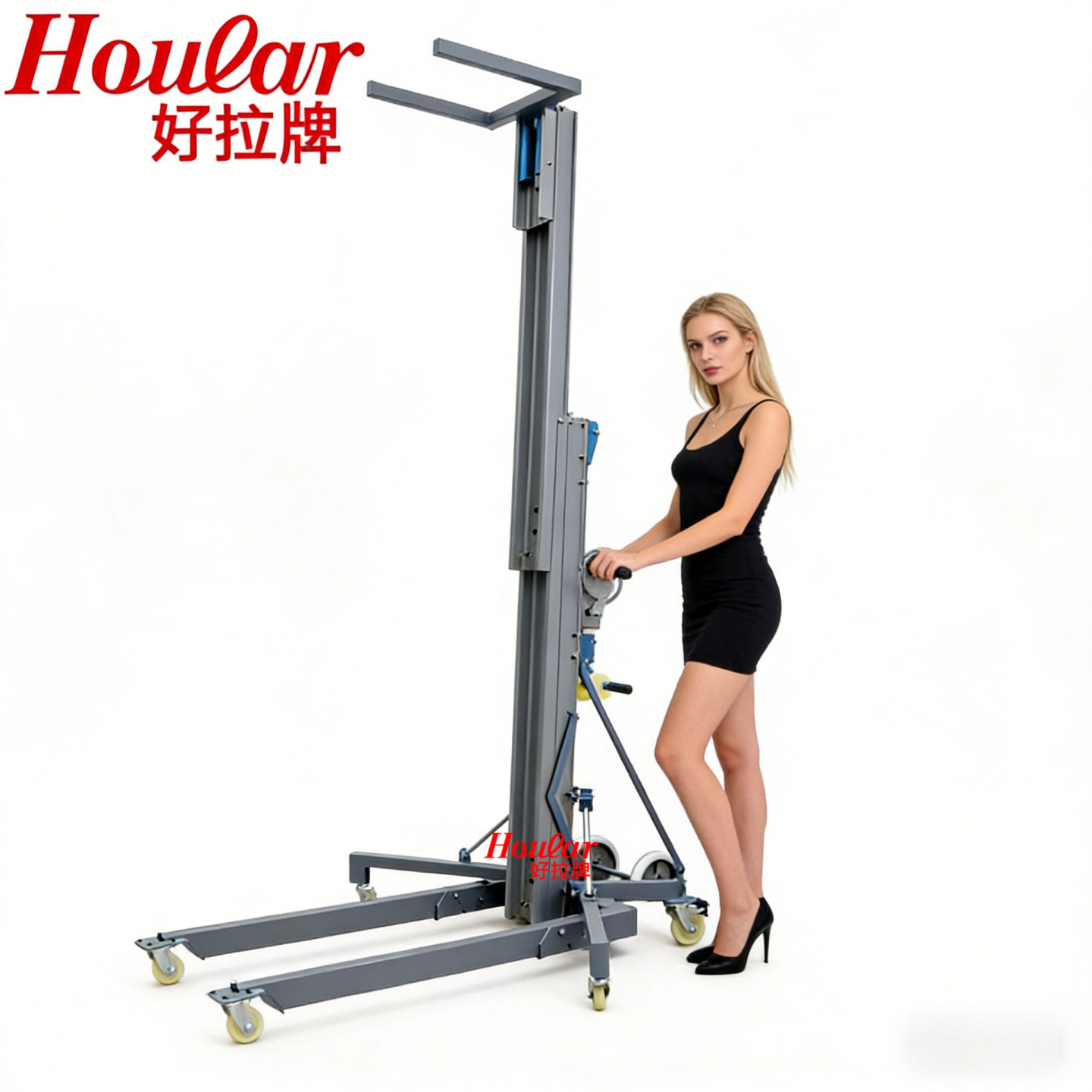 GTWY-5米轻便型手摇式铝合金升降机展会用铝合金升降机手摇升降台