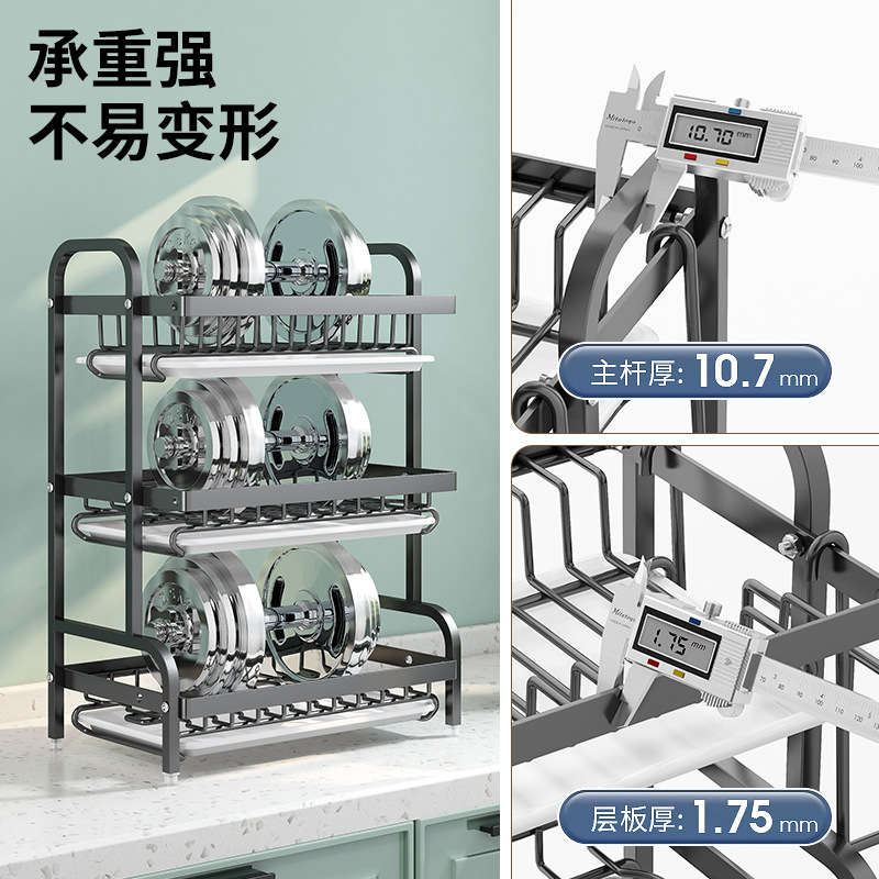 Fábrica al por mayor nuevo estante para platos de cocina para el hogar práctico estante para platos de drenaje estante para platos engrosados estante para platos