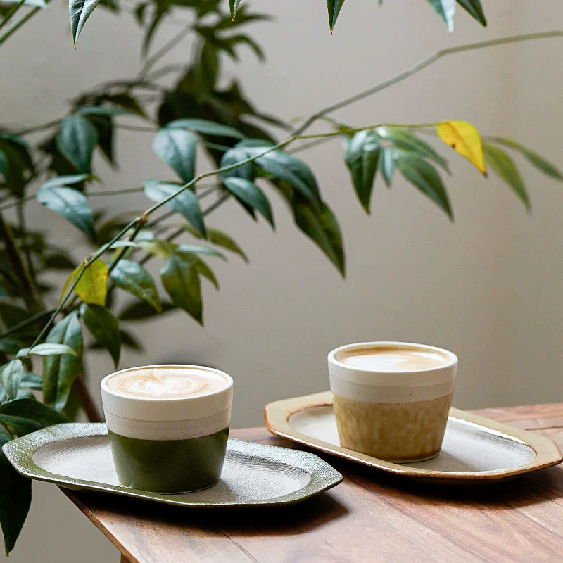 KANESAN 1893/Seto Burn/PLAIN серия Трехцветная глазурь ручной чашки (коричневый)