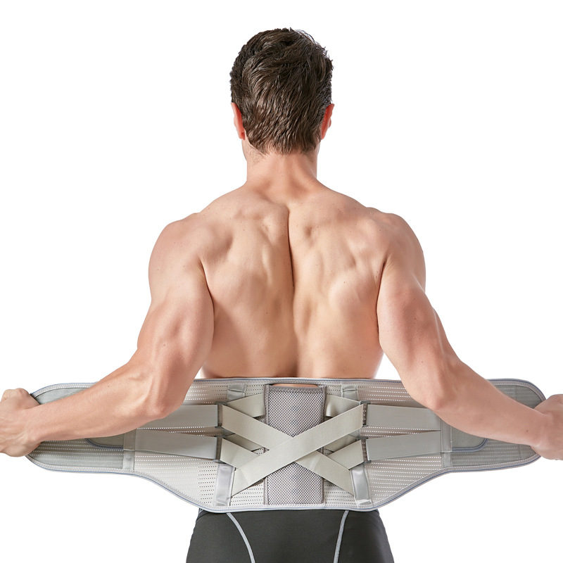 Nuevo cinturón cuatro estaciones desmontable acero placa soporte cinturón deportes fitness ampliado transpirable lumbar cintura soporte