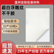 a3a4超白浮雕纹标签贴纸定制快递贴包装产品珠宝标签特种纸不干胶
