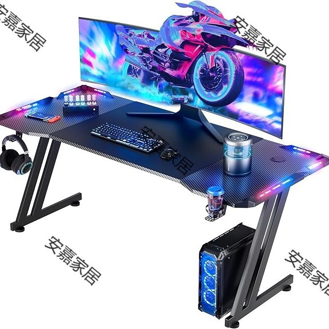 E-Sports Table LED Desk Home Computer Table Student Table Game Table with Lamp Belt E-Sports Table LED Desk Home Computer Table Student Table Game Table with Lamp Belt