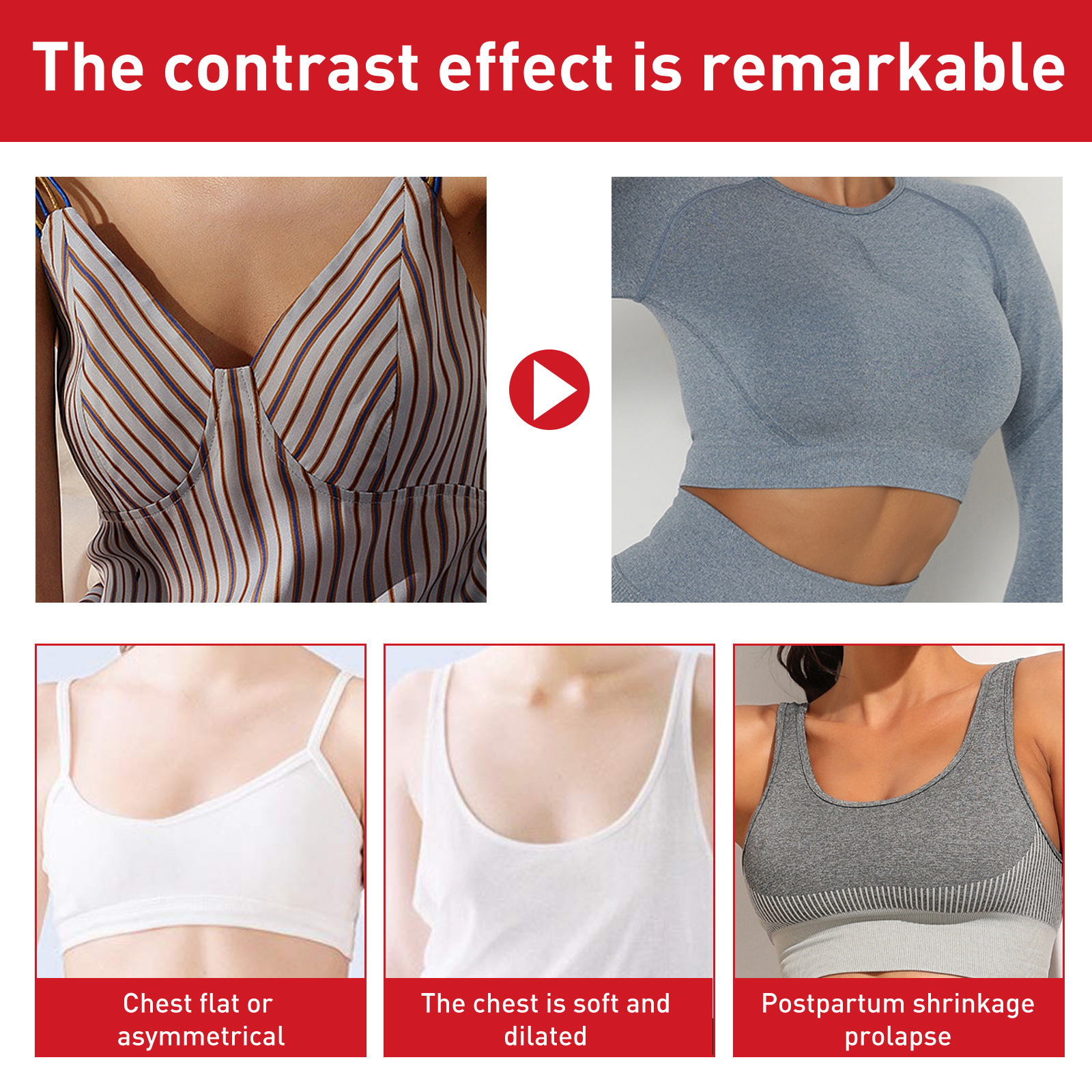 Chest West&Month, massaggio rassodante da donna, crema di bellezza per un seno forte e ricco_voghion.com