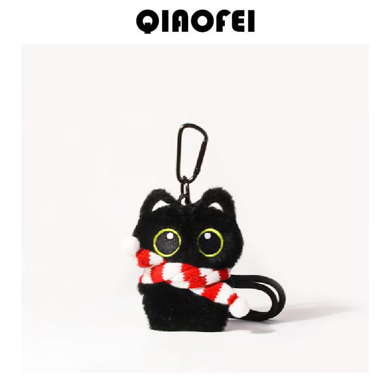 かわいい黒猫人形パーソナライズされた猫バッグペンダントぬいぐるみペンダントカップルギフトイン学生ギフト|undefined