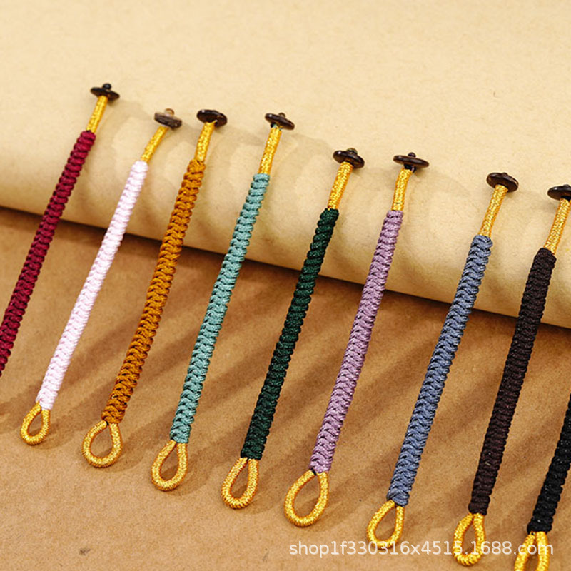 Rope Knot Keychain Chinese Style Handmade Woven Ring Buckle Coil Pendant Hand Rope Braided Rope Accessories Decoration