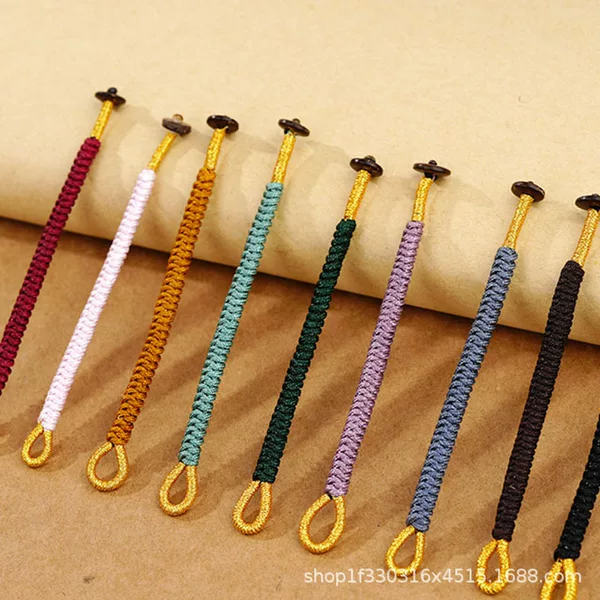 Rope Knot Keychain Chinese Style Handmade Woven Ring Buckle Coil Pendant Hand Rope Braided Rope Accessories Decoration