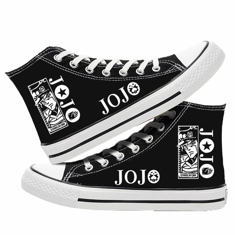 Fashion Board Shoes Couple Shoes jojo's Wonderful Adventure Animation Surrounding Men and Women Students High Canvas Shoes