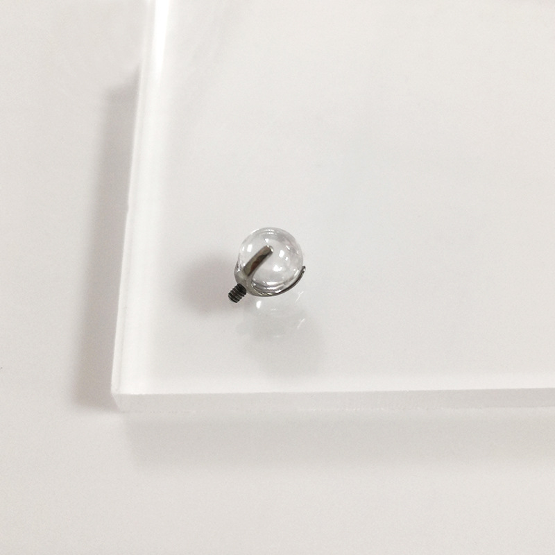 G23 Titanium Three-Claw Zircon Ball Tongue Nail Piercing Jewelry 14G 16G Anodized detail image 16