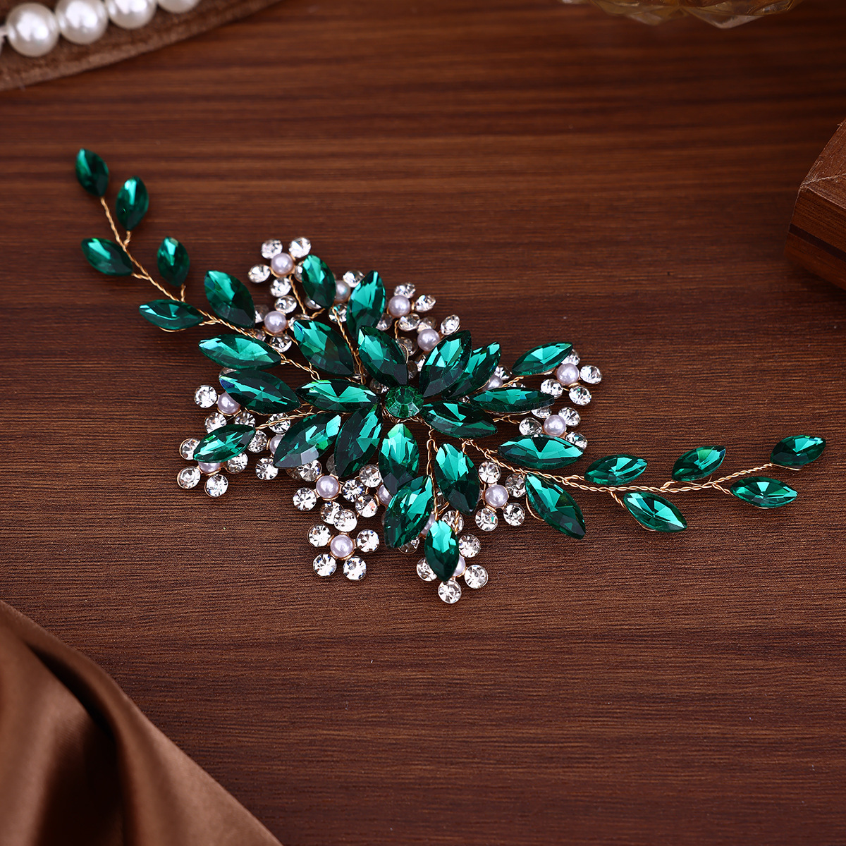 Bridal Rhinestone Hair Band Headdress Handmade Horse Eye Headband Accessories