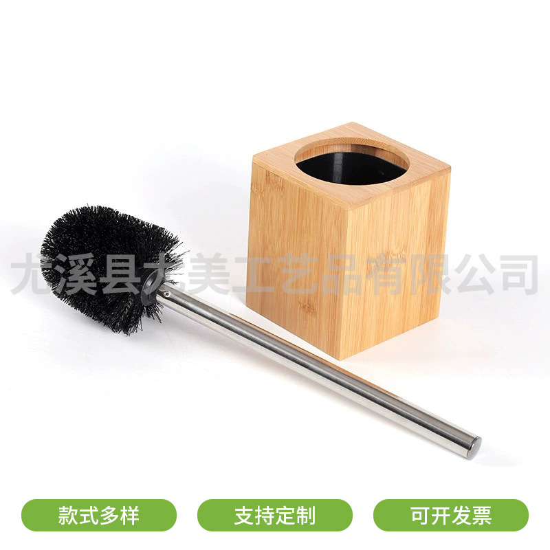 Cepillo de baño de bambú Cepillo de limpieza Cepillo de lavado de mango largo Cepillo de inodoro Juego de cepillo de inodoro