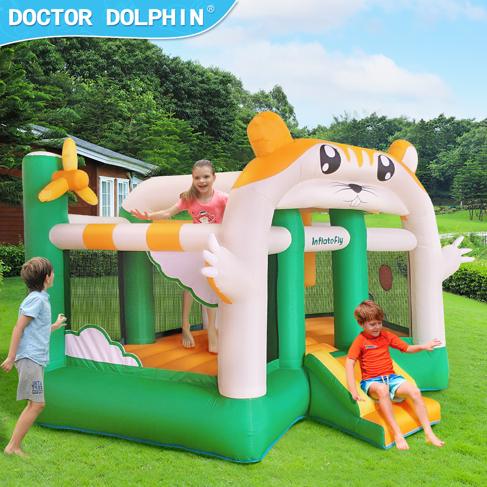 Doctor Dolphin | Castillo para niños pequeño castillo doméstico castillo inflable para niños combinación de toboganes inflables castillo interior