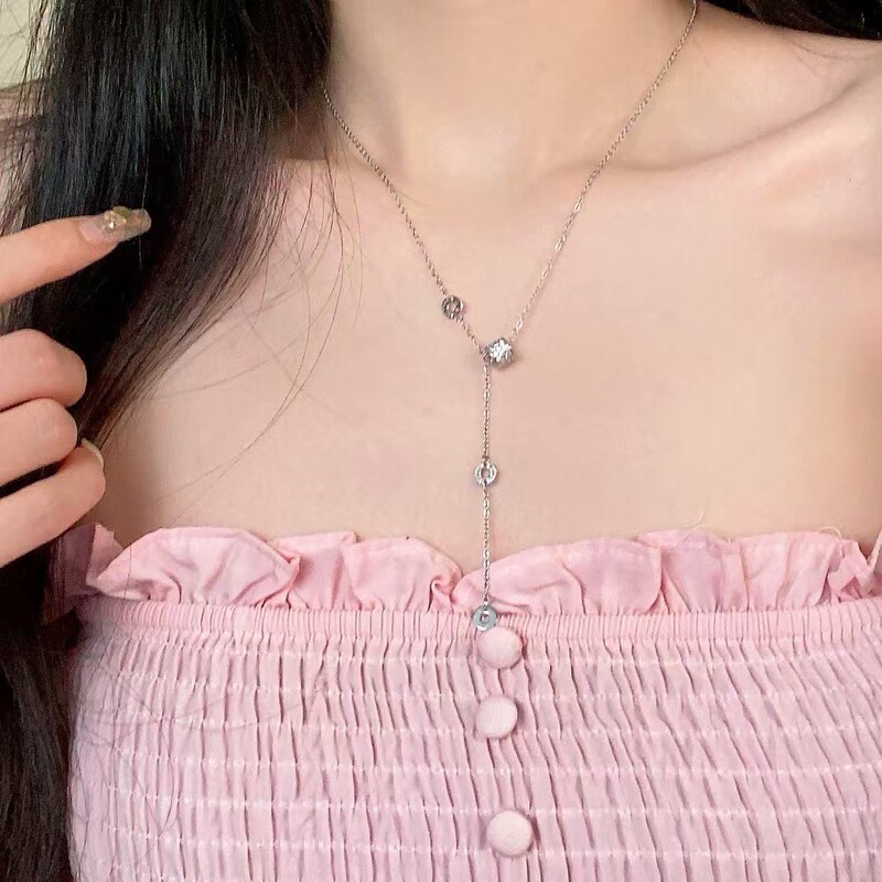 新款锆石清新吊坠系列项链女高级感轻奢个性小众秋冬项饰一件批发|undefined