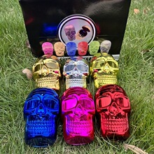 自动亮灯车载烟灰缸 鬼头造型 电镀外壳车载烟灰缸 跨境热销烟灰