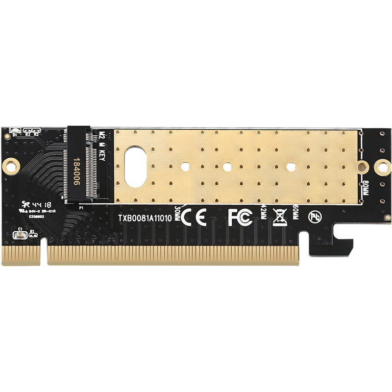 Плата-удлинитель M.2 к PCIe3.0 для компьютера, высокоскоростное расширение x16, твердотельный накопитель NVMe