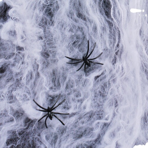 Halloween supplies ghost festival scene props spider silk spider web accessories spider cotton belt spider various gram weights