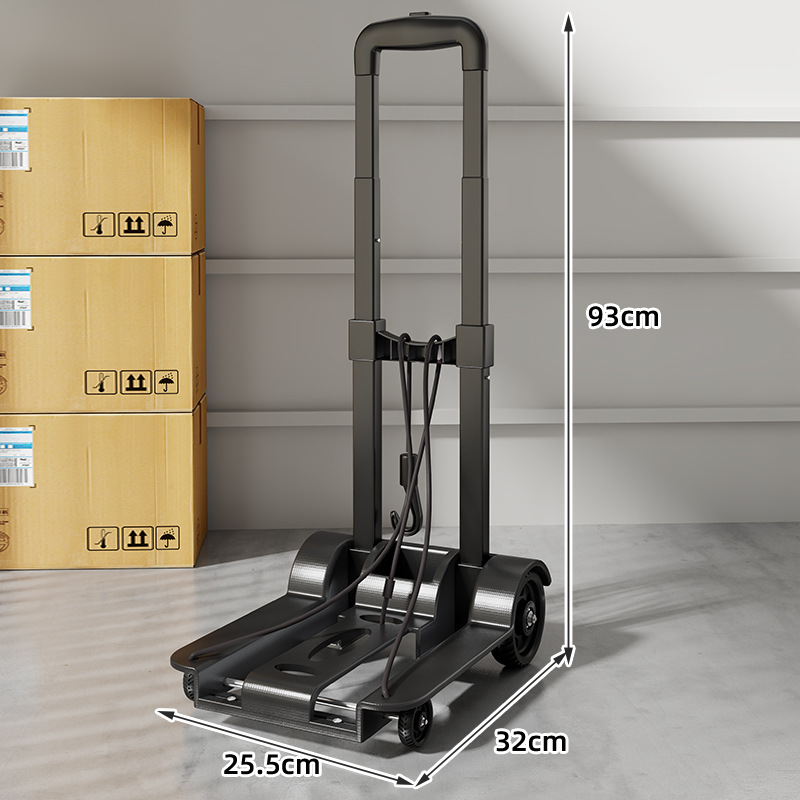 Carrito Plegable de Equipaje de Plástico y Hierro Portátil y Móvil para el Hogar