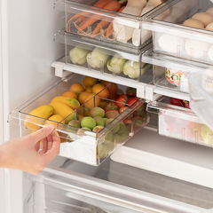 Aigada Drawer Organizer Box, Transparent Refrigerator Divider, Rectangular Egg Container for Fruit Preservation & Cold Storage