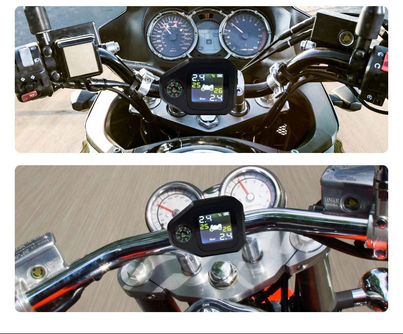 TPMS motorcycle tire pressure detector, external wireless high-precision monitoring sensor for electric motorcycles