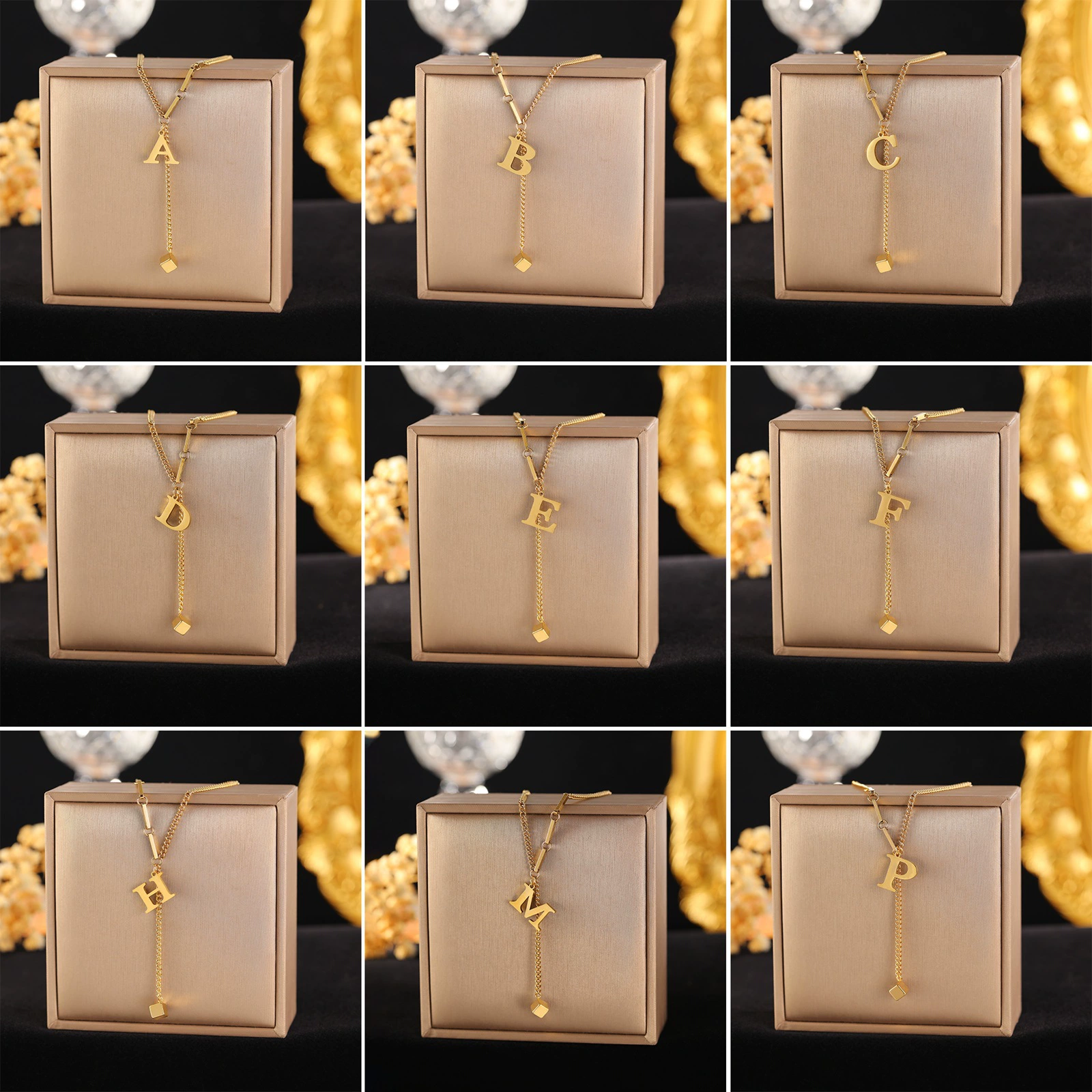 Модные минималистские нишевые ожерелья украшения из нержавеющей стали кисточки из 26 букв