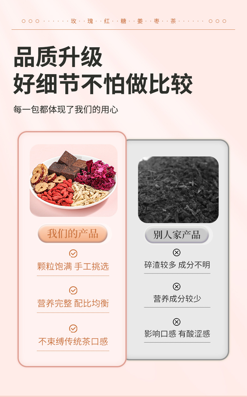Brown Sugar Ginger Jujube Tea Hong Tang Jiang Zao Cha 180g 12 Teabags Warming Herbal Drink in use