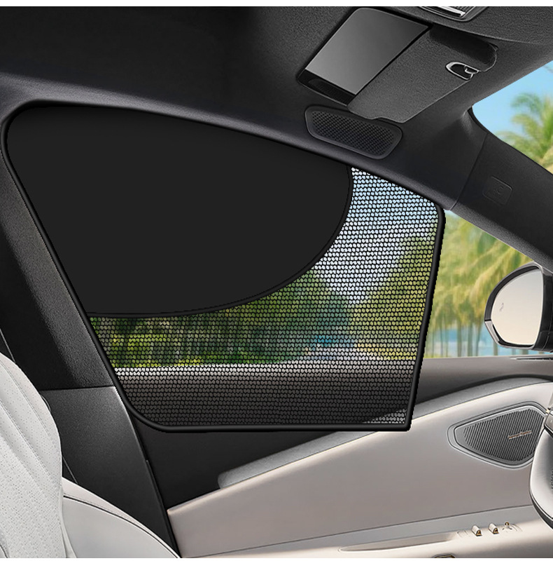 Summer sunscreen heat insulation magnetic adsorption mesh car sunshade car curtain does not block the line of sight factory direct sales