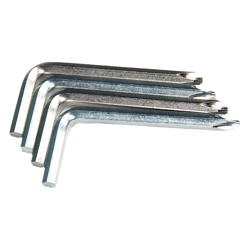 Никелированный ручной крестовой шестигранный ключ двойного назначения шестигранный ключ оптом L-образная крестовая отвертка мебельная фурнитура