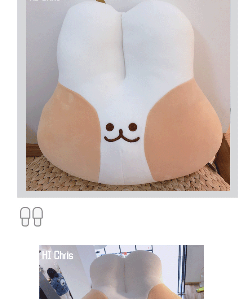 智贝详情图_6ins韩国可爱面包兔子抱枕软萌毛绒玩具睡觉少女