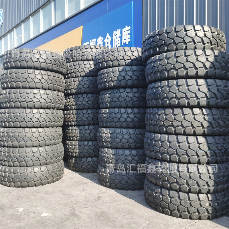 现货供应钢丝吊车轮胎枭龙越野轮胎365/85R20可拼柜出口FOB