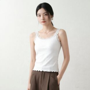 Summer lace tank top, fitted base body-friendly underwear as outerwear