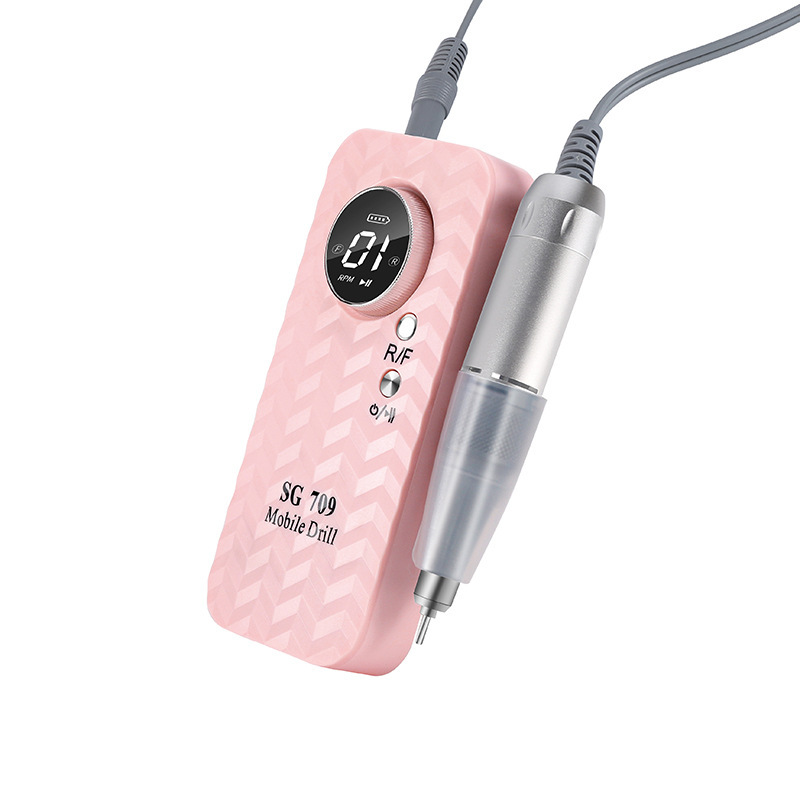 Nuevo amolador de uñas SG709 almacenamiento portátil de uñas de pulido de uñas descargador de uñas de pulido de lápiz eléctrica amolador de uñas