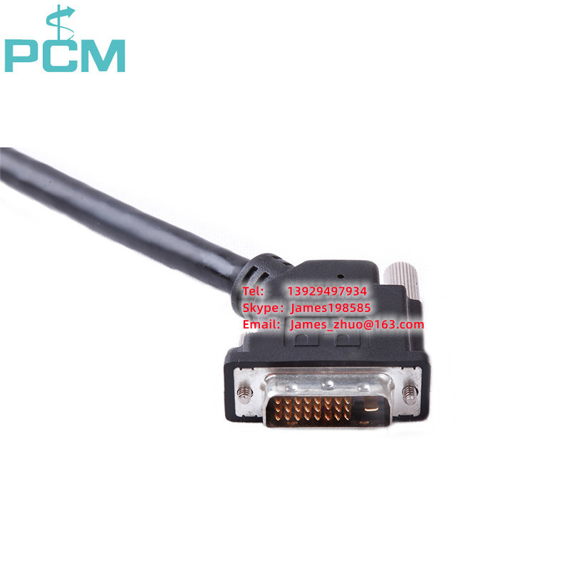 45 ° DVI male to DVI male computer data serial port extension cable