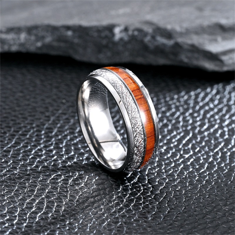Simple Style Geometric Titanium Steel Polishing Silver Plated Unisex Rings display picture 9