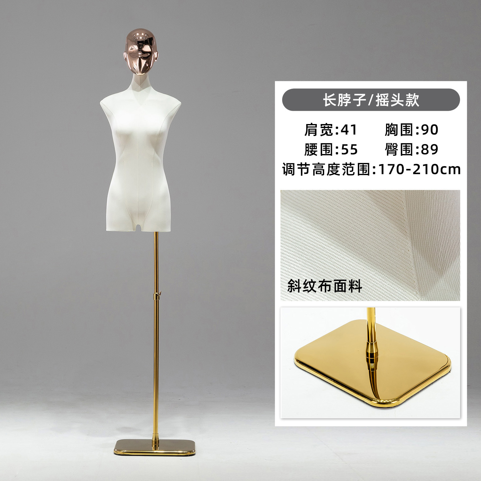 Maniquí Femenino de Busto con Clavícula de Plástico para Tiendas de Ropa y Escaparates image 18