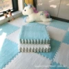 White plush + sky blue plush (thick Arctic velvet)