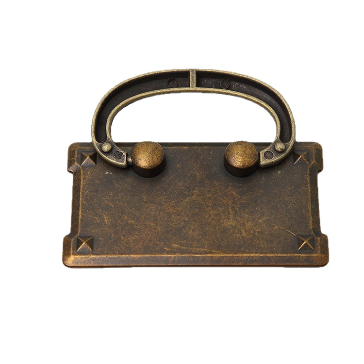 Tirador cuadrado, tirador cuadrado retro, herrajes para muebles antiguos de estilo americano, tirador para puerta de armario.