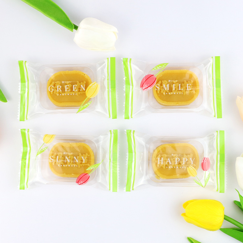 Caja de bolsa de embalaje de pastel de frijol verde caja de bolsa de helado para hornear máquina de helado de Frijol mungo bolsa de sellado autosellante soporte inferior transparente al por mayor