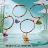 Silk rice dumplings single beads green flat [1 piece]