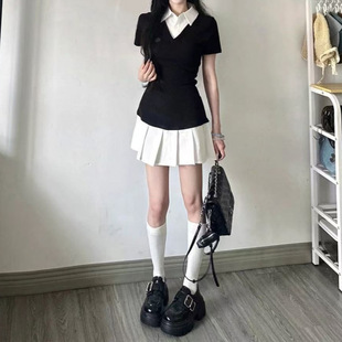 �nϵ�WԺ�L�كɼ�polo�I�B��ȹŮ2025�¿�С���ºڰ�ײɫ���޶�