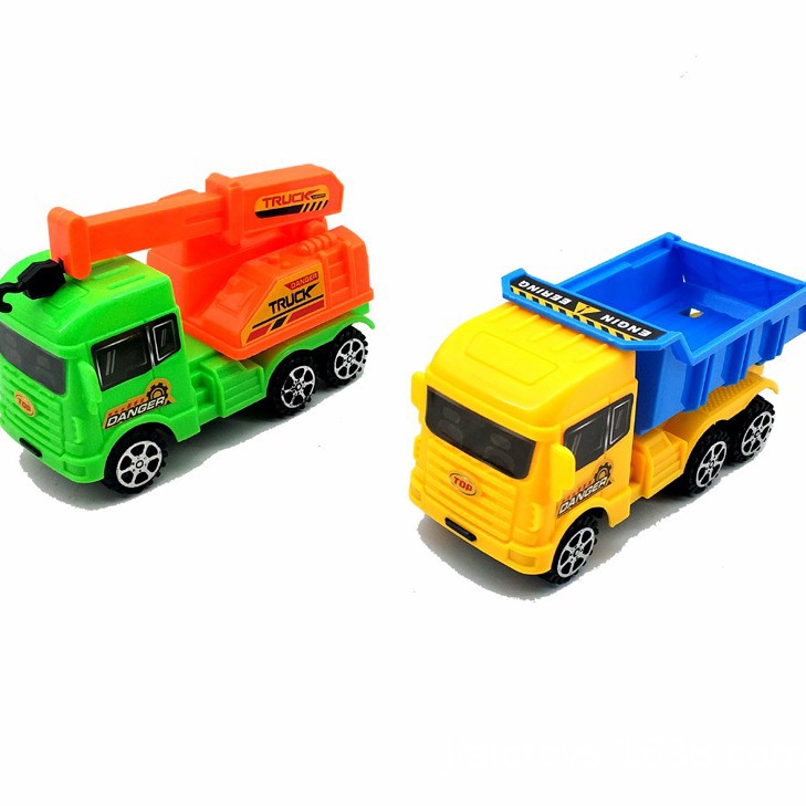 Jialecheng inercia Tire hacia atrás el coche de juguete de ingeniería tamaño pequeño Playa de simulación rompecabezas coche de embalaje independiente fábrica de Ventas Directas