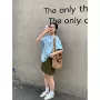 印花大码夏季字母t恤