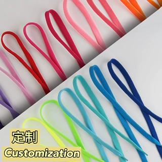 定制9mm加厚加密涤纶双层扁带鞋带裤帽绳抽绳手提袋印字logo扁绳