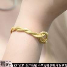 现货爆款s925纯银镀厚金蛇骨手链女意大利工艺老钱风轻奢首饰批发