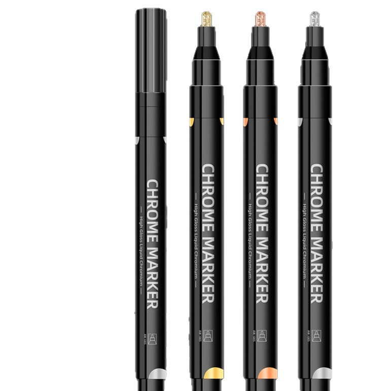 Espejo de color metálico cromado lápiz de pintura brillante modelo diy pintura reposición de color lápiz impermeable al por mayor