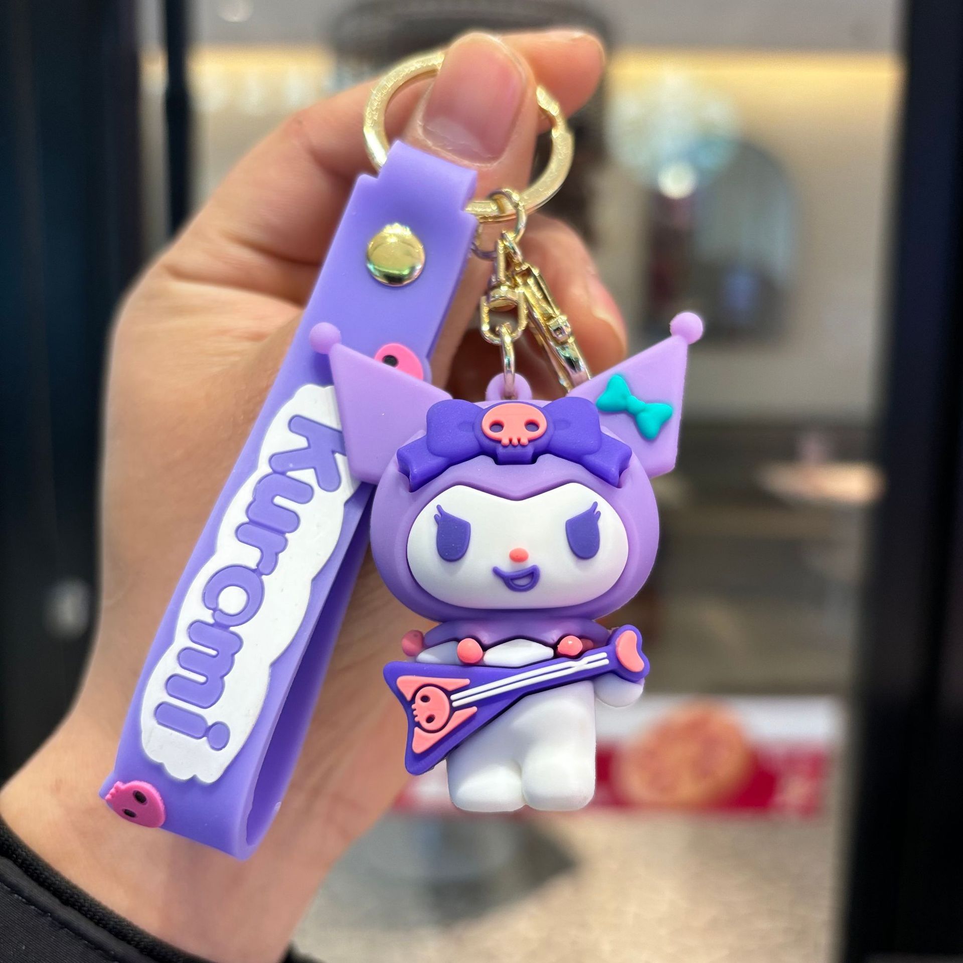 Música Sanrio llaveras de PVC muñeca colgante bolsos de automóvil llaveras llaveras al por mayor